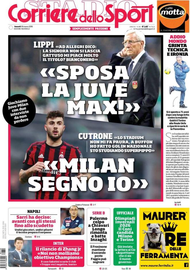 corriere dello sport 2018 03 30 5abd68f14591e