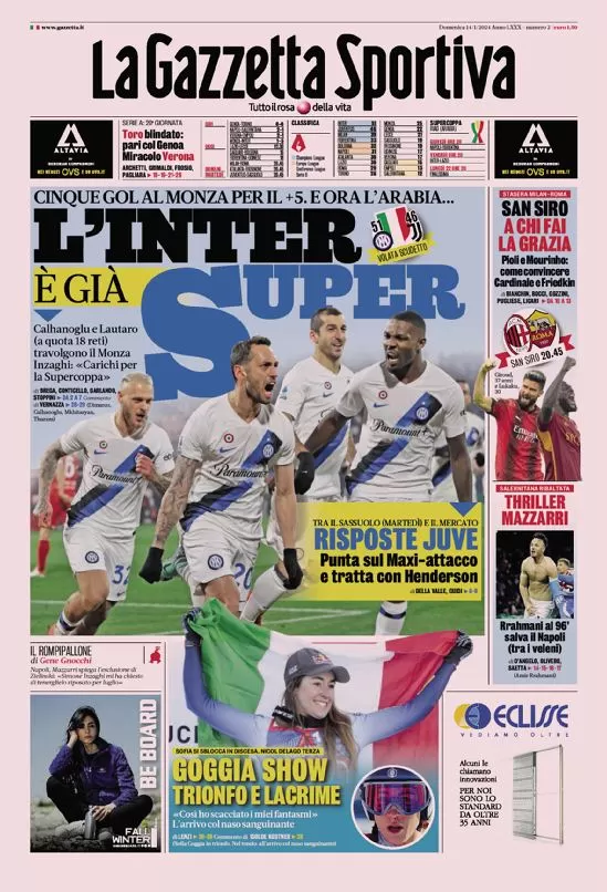 la gazzetta dello sport 010019905