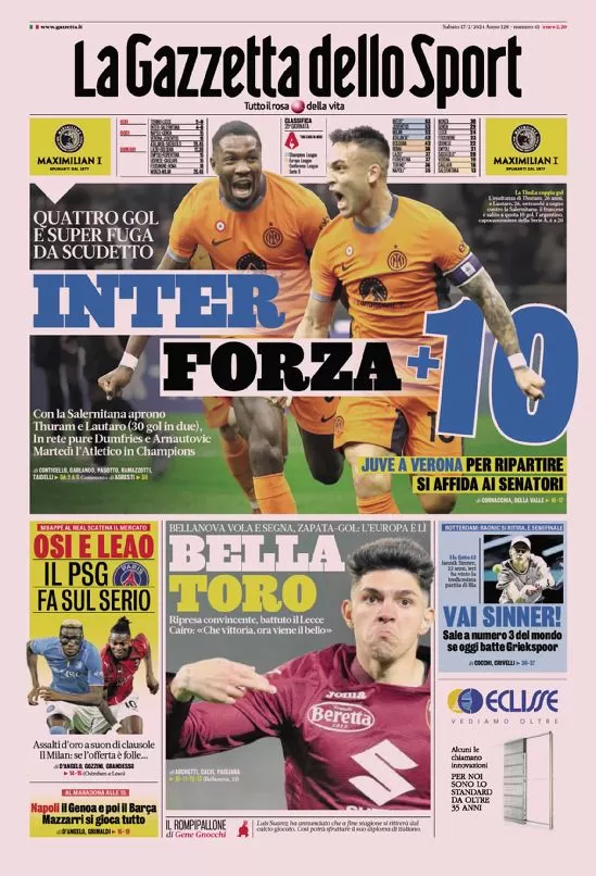 la gazzetta dello sport 010017095