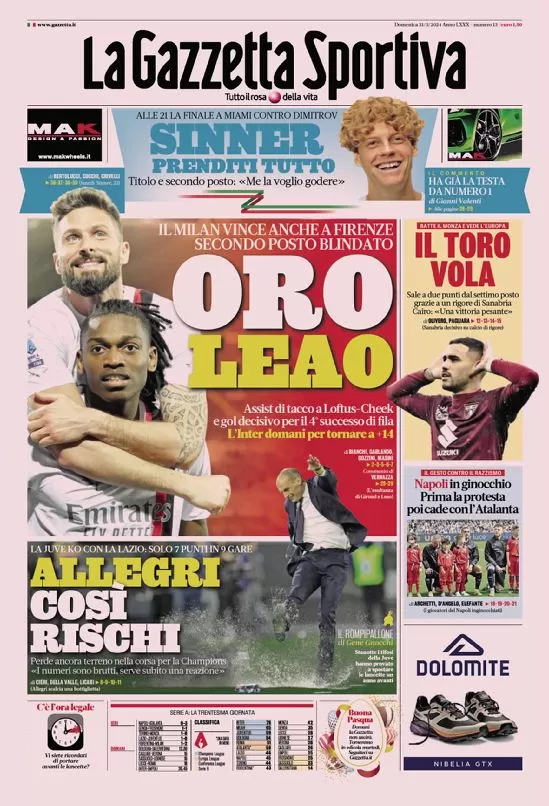 la gazzetta dello sport 010024880