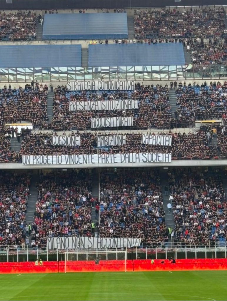 striscione curva sud milan genoa