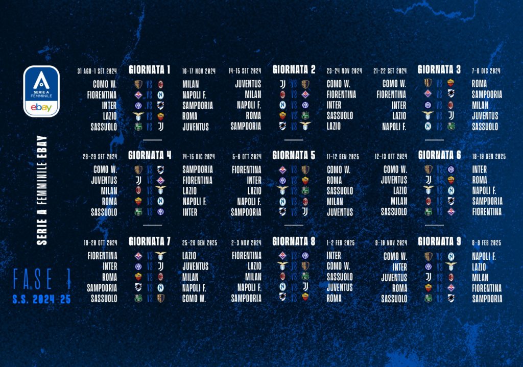 calendario serie a femminile